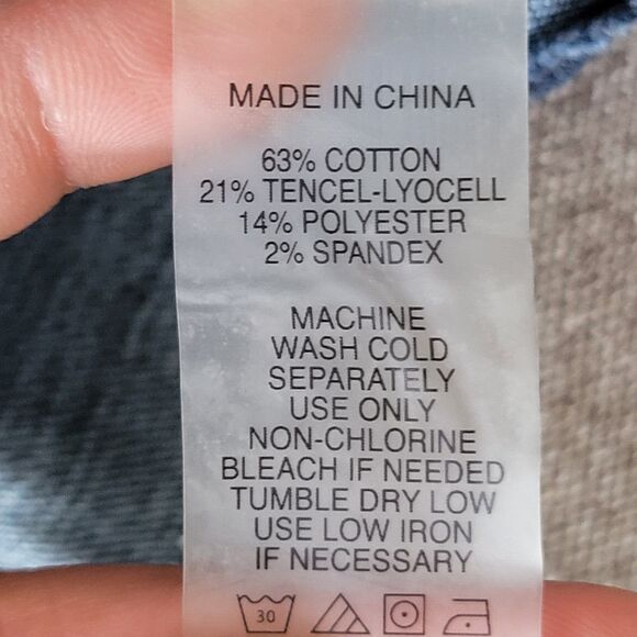 Vince Camuto M Blue Denim Trucker Jacket Raw Hem 801 - Picture 6 of 9